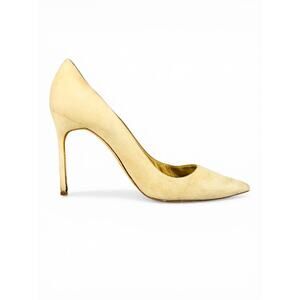 Manolo Blahnik BB 105 Nude Suede Pointed Stiletto Pumps EU 40 Classic Style